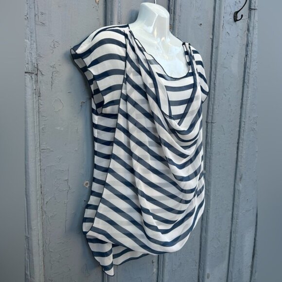 Willowmore striped sheer blouse, Approx M - Picture 2 of 8